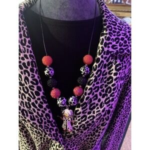 Dalmatian Cruel Cute Villain Bubblegum Beaded Chunky Necklace Gift Holiday Party